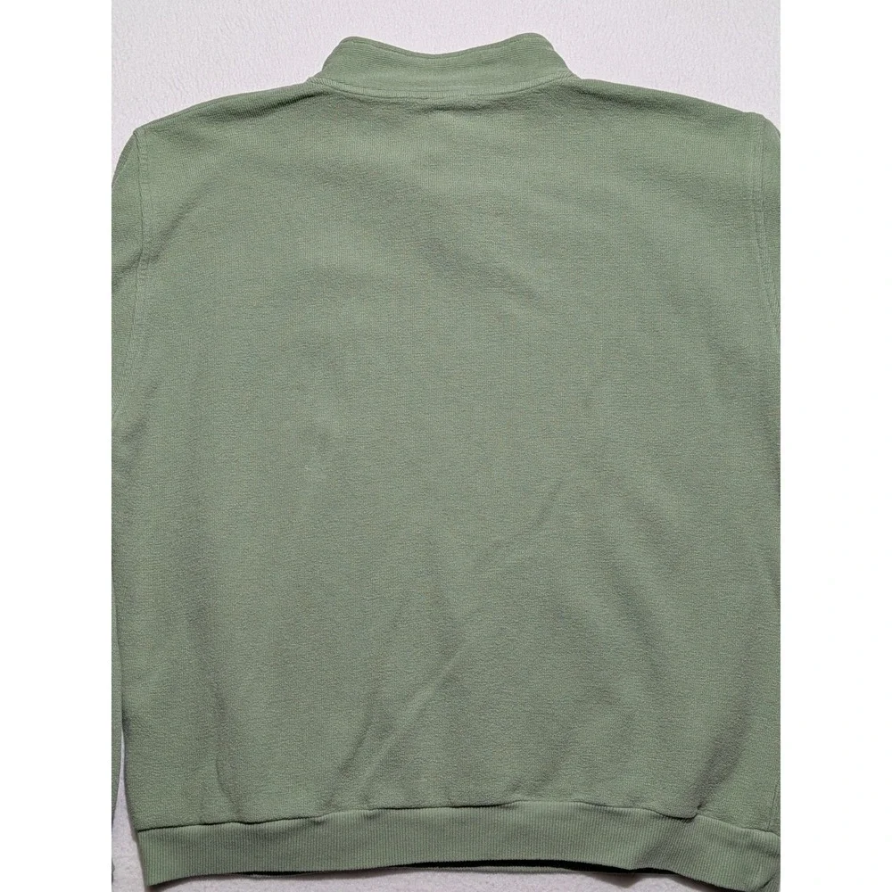VTG Crazy Shirts Kauai Embroidered Mock Neck‎ Pullover Sweatshirt Size L Sage